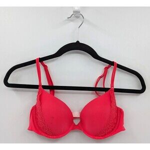 Victoria's Secret Bra Women's 36B Orange Pink Demi-READ